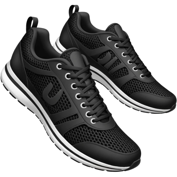 Make me an emoji of 2 black running shoes emoji