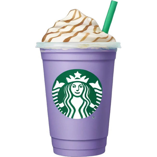 Lavender Starbucks iced coffee  emoji