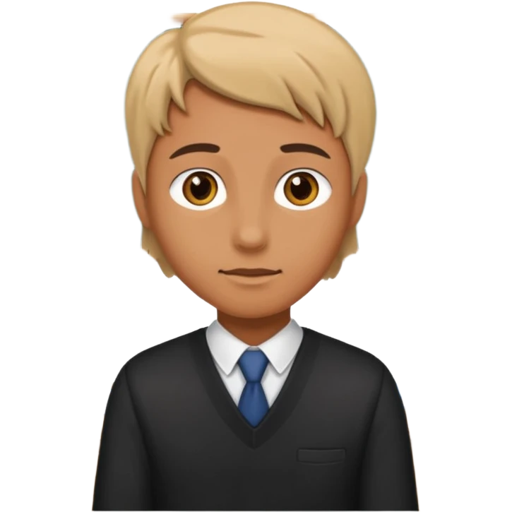 I am standing in the classroom. emoji