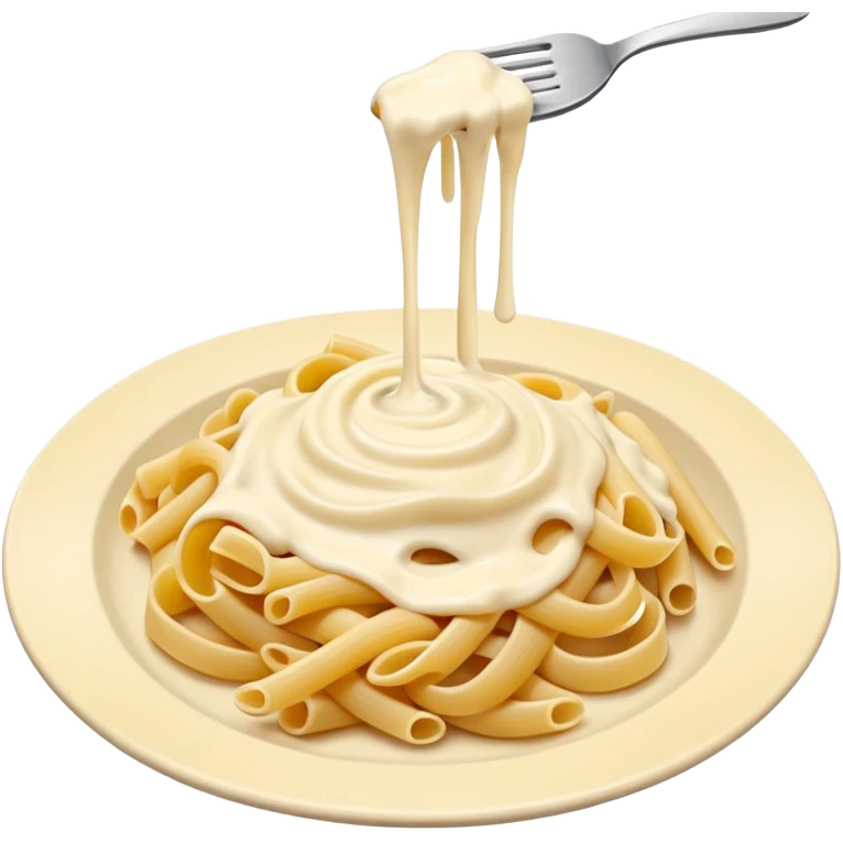 Pasta with cream sauce without Leaves emoji