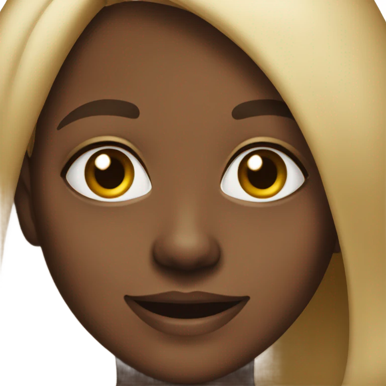smiling dark-skinned girl portrait emoji