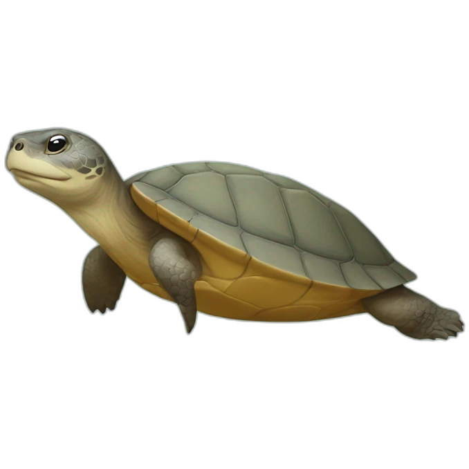 Tortue sur une loutre emoji