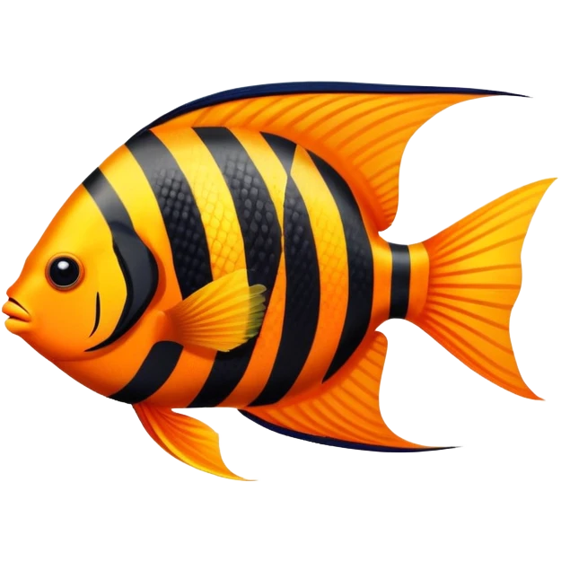 Angelfish with striped pattern emoji