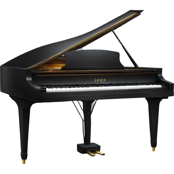 Piano with face emoji