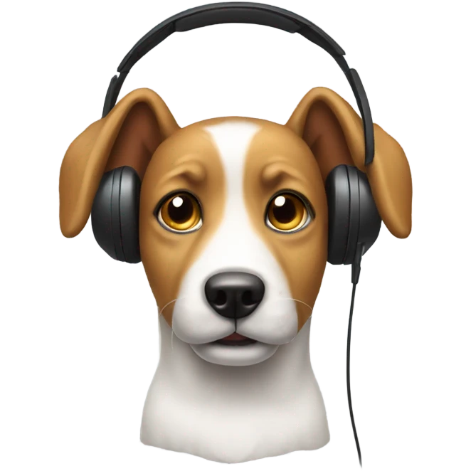 Dog, headset emoji