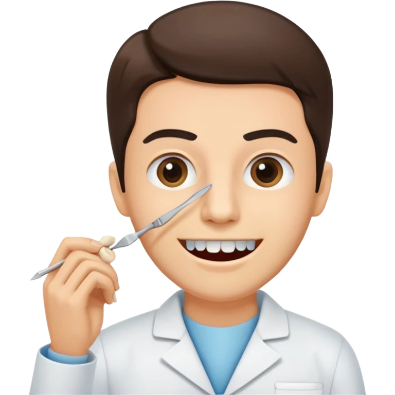 Tooth extracted by tweezer holder by dentist  emoji