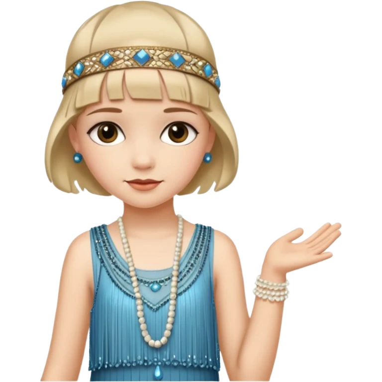 A 10-year-old flapper girl. emoji