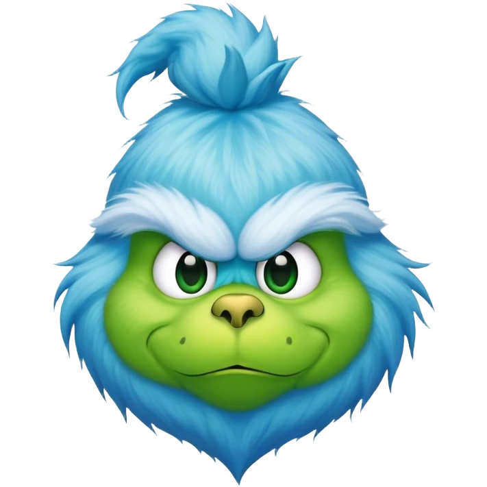 Blue grinch  emoji