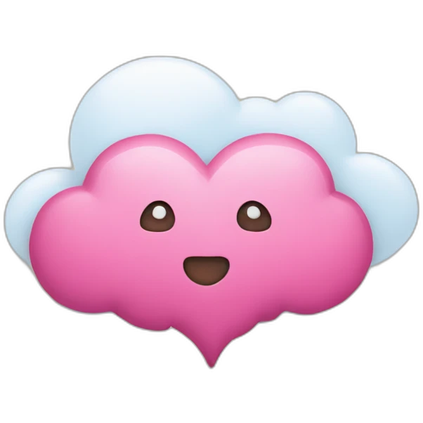 coeur avec nuage emoji