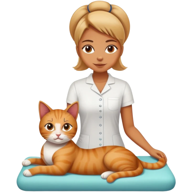Cats and girl massage emoji