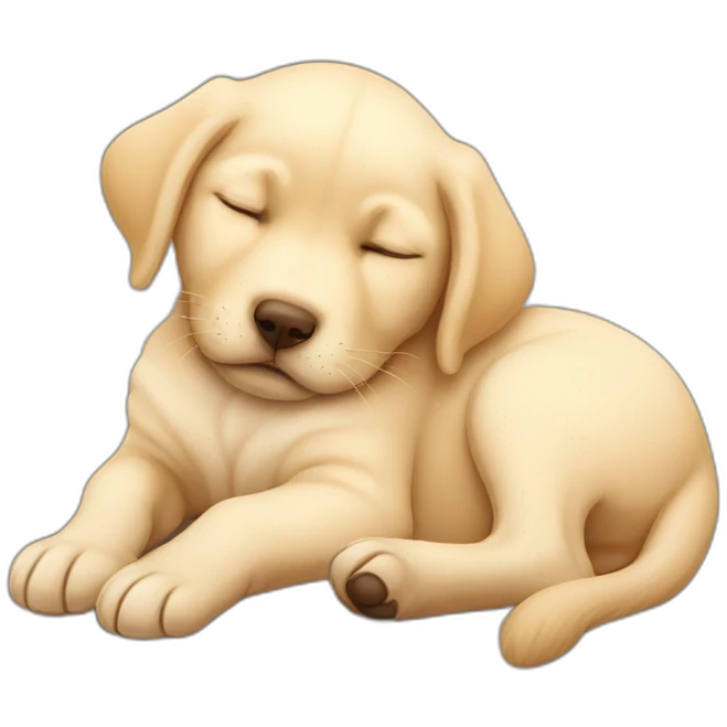cute baby labrador sleeping emoji