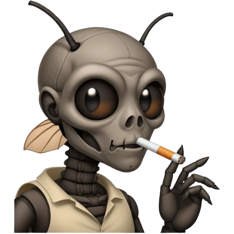 Bug smoking cigarette emoji