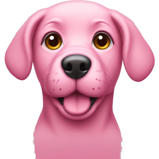 Pink dog emoji