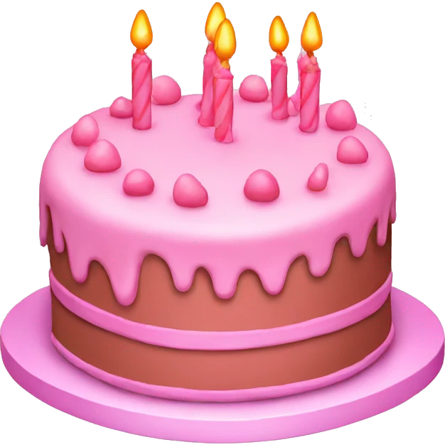 pink birthday cake  emoji