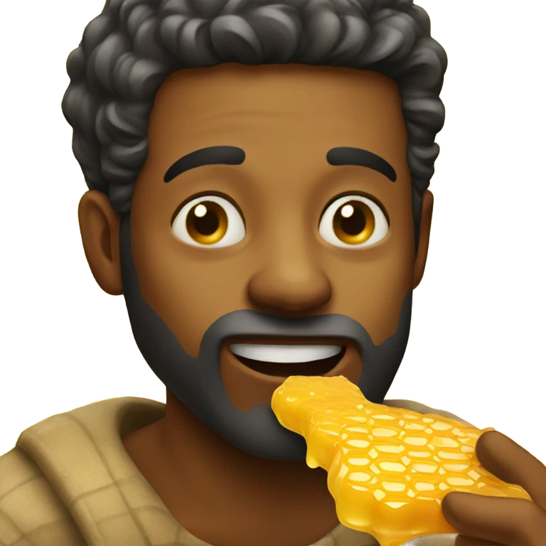 Man eating honey  emoji