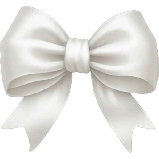 white silk bow emoji