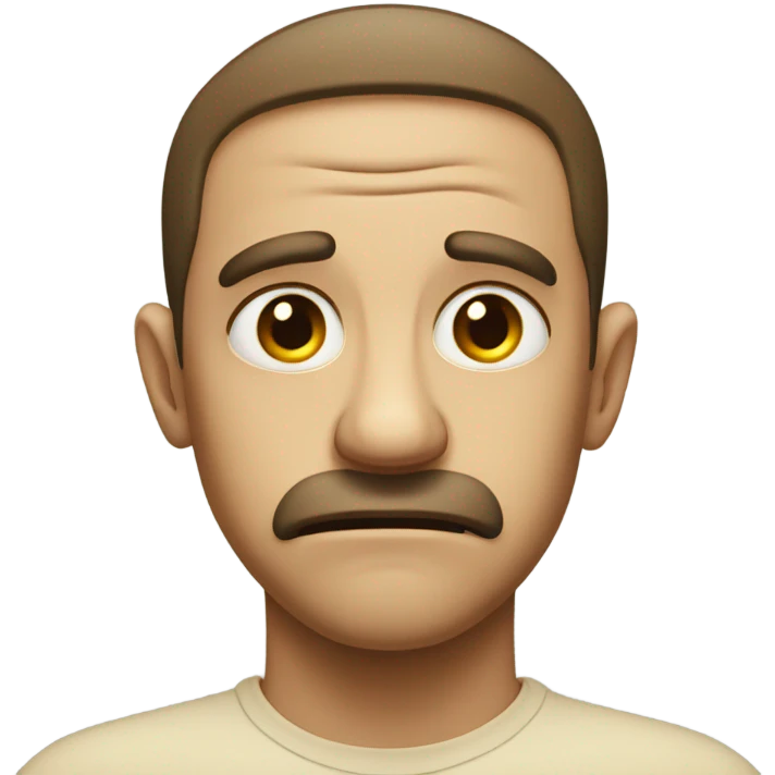 Sad and disgust face emoji