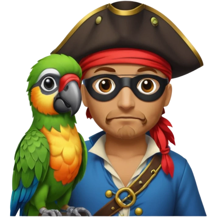 pirate and parrot emoji