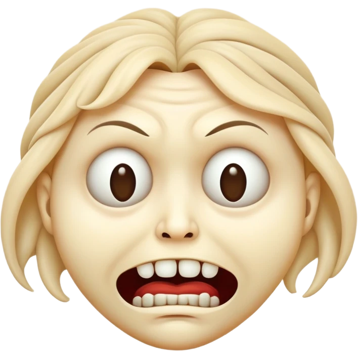 Creepy twisted face emoji  emoji