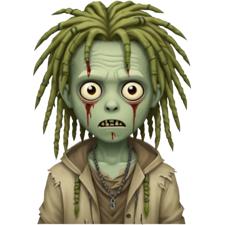 boy zombie with dreads emoji
