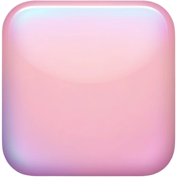 Iridescent pastel pink square with soft round corners emoji