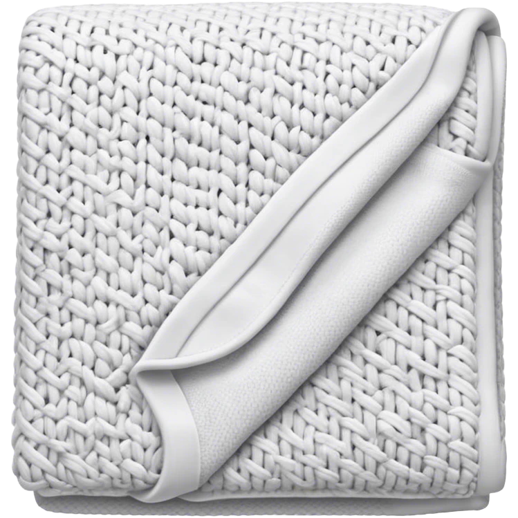 White folded knit blanket emoji