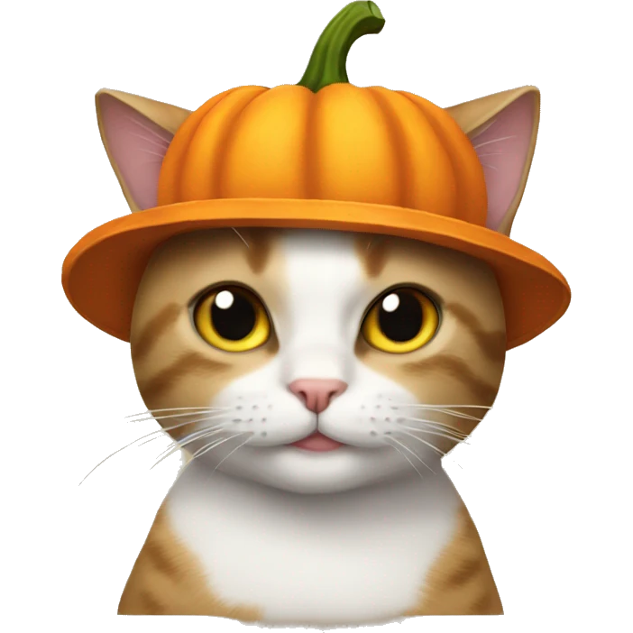 cat with pumpkin hat  emoji