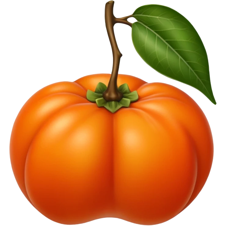 persimmon fruit emoji