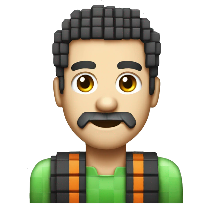 Pixel art, capital letter "UF" emoji