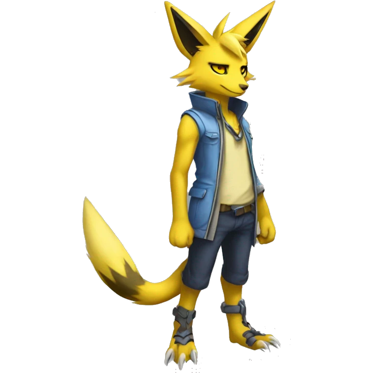 Lombax-Renamon-Zeraora full body emoji