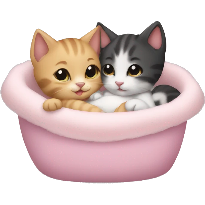 kitten cuddling babys emoji