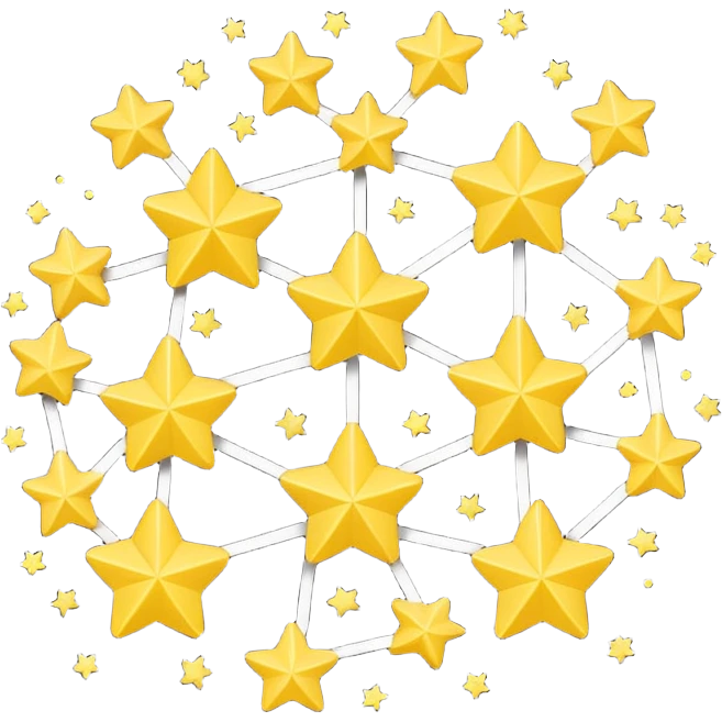 small star constellation with yellow stars and lines connecting each star emoji