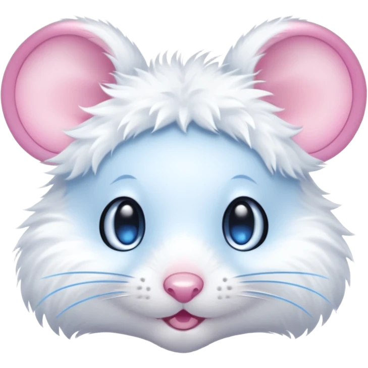 A mouse face with blue light halo emoji