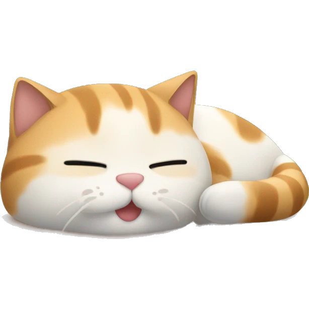 Cat loafing on bed emoji