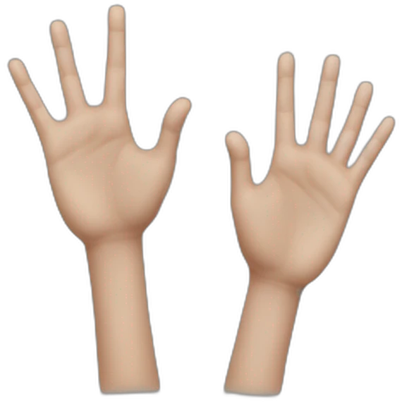 deux mains qui font un signe en forme de L vers l'extérieur emoji