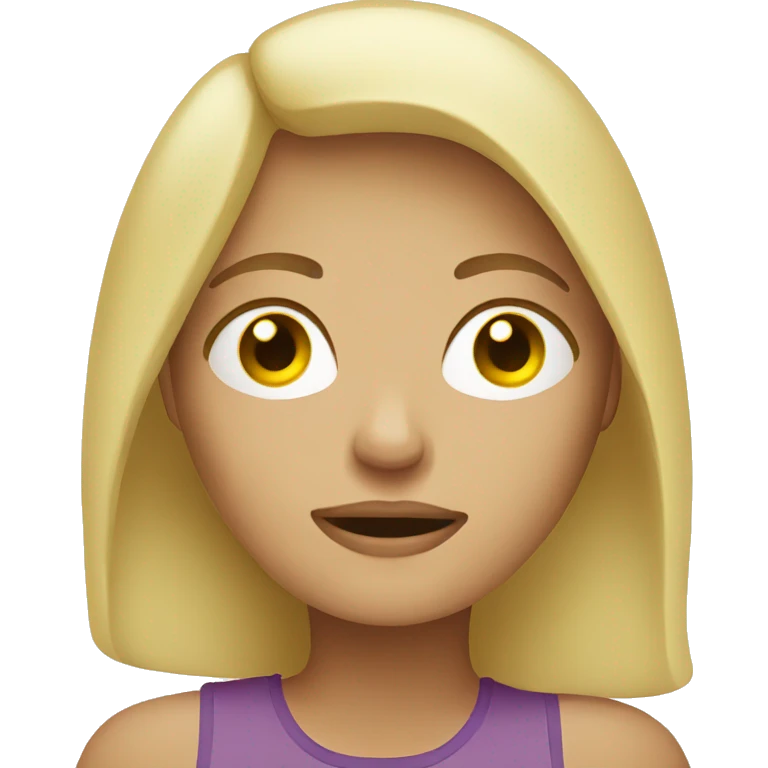 Tired blond woman  emoji