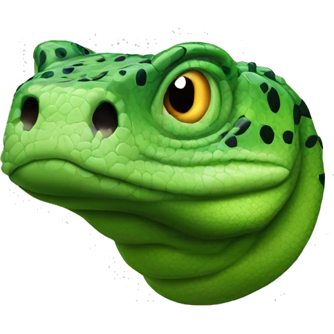 Green Gila Monster Head Big Chin emoji