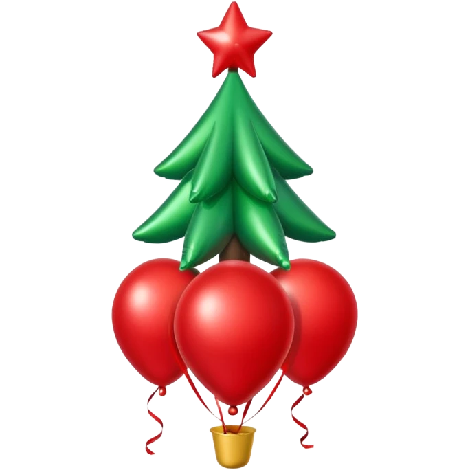 balloon Christmas tree toy emoji