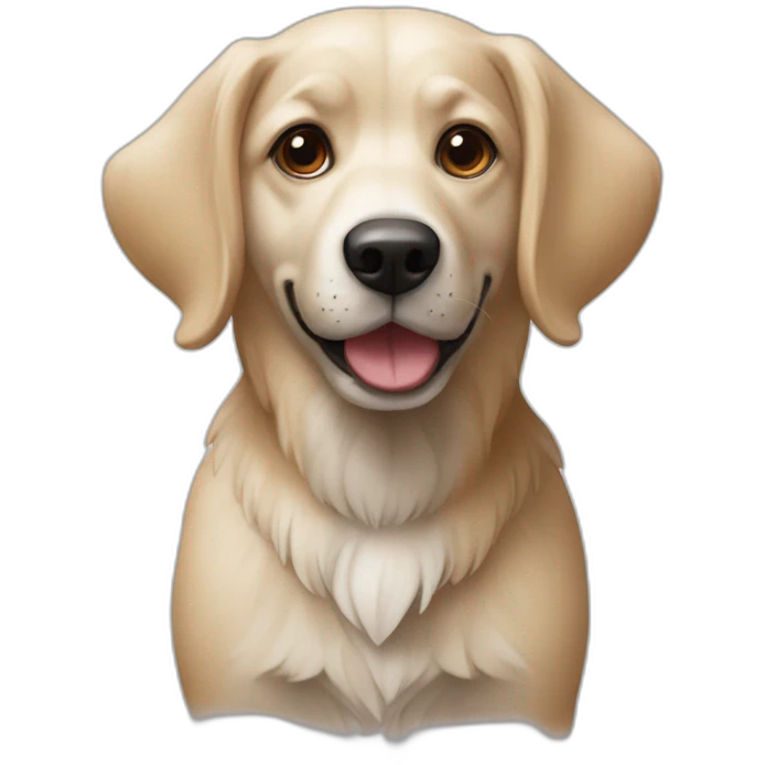 Chien tiens fleurs emoji
