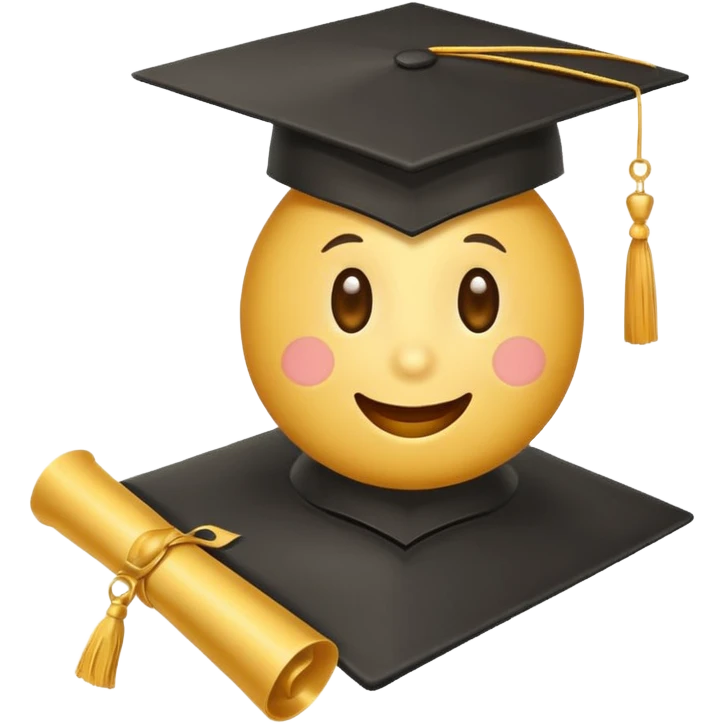 graduation cap and diploma together emoji emoji
