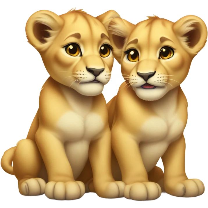 Baby lioness cubs emoji