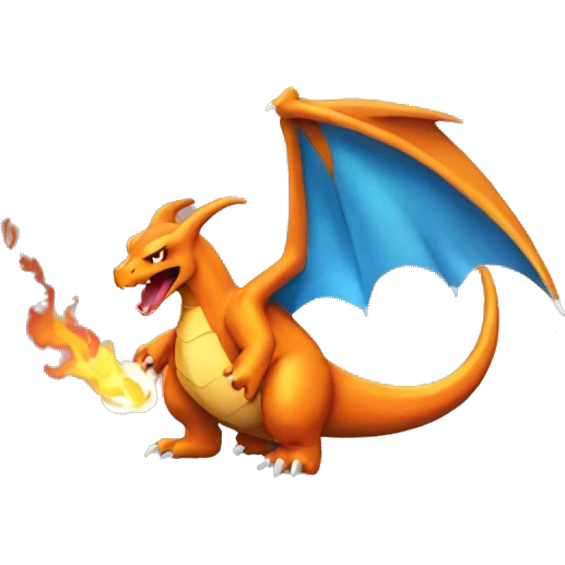 Charizard breathing fire emoji