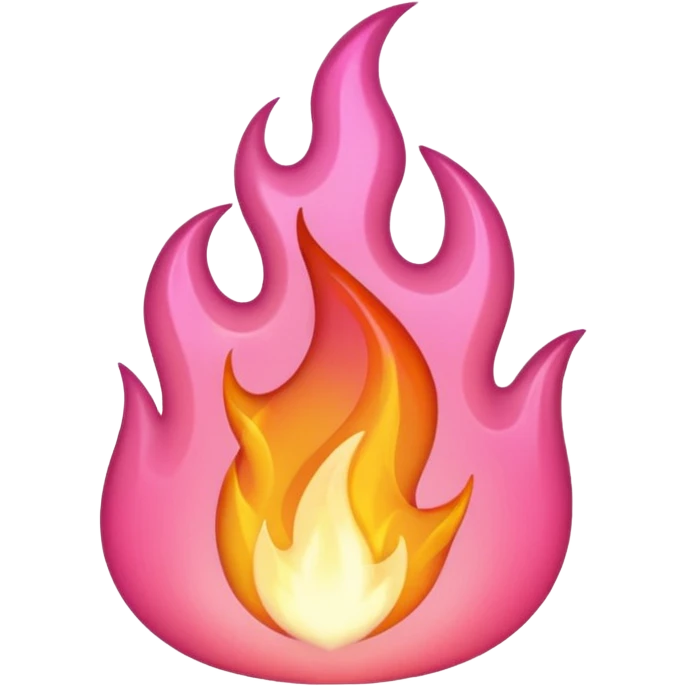 Une flammame de couleur rose emoji