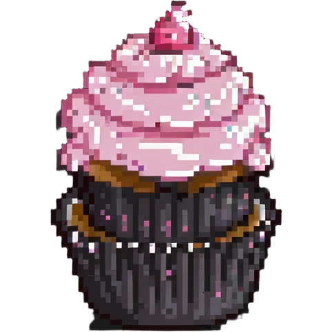 cupcake with pink icing emoji