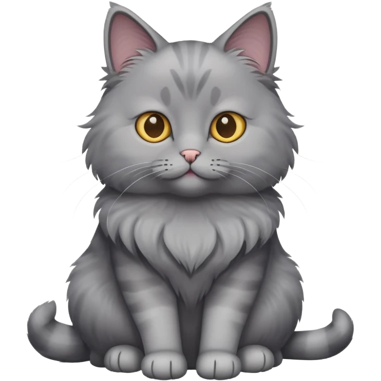 Gri beyaz olan kedi emoji