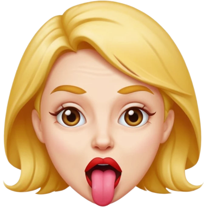 Crazy lady with tongue out ￼ emoji