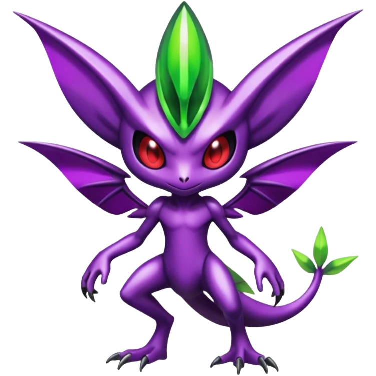 Shiny Aural Darkrai-Celebi-Genesect-Fakémon-fusion (full body) emoji