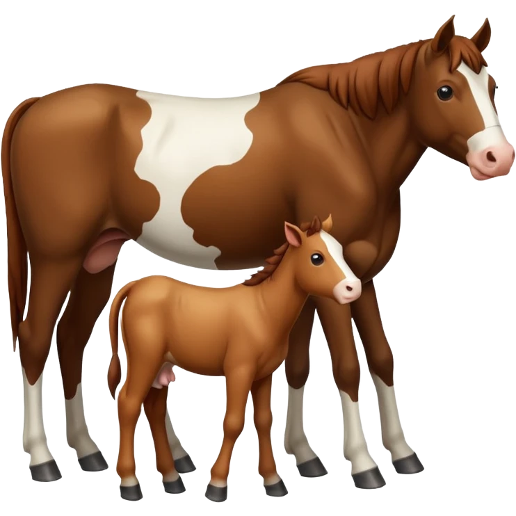forbidden horse and cow emoji