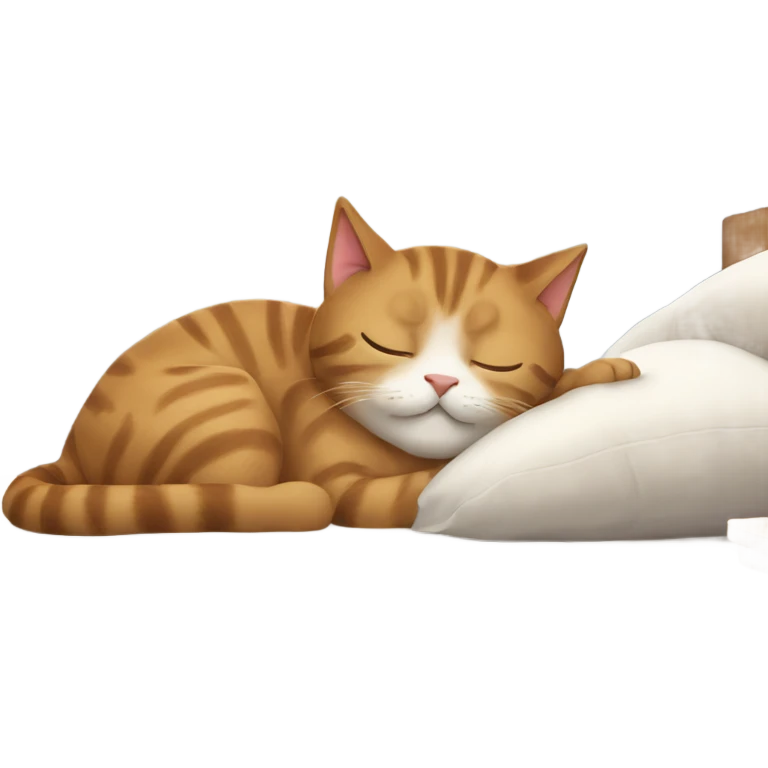 Cat sleeping on bed emoji