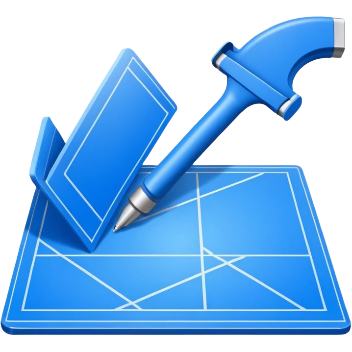 blue hard construction drawing emoji